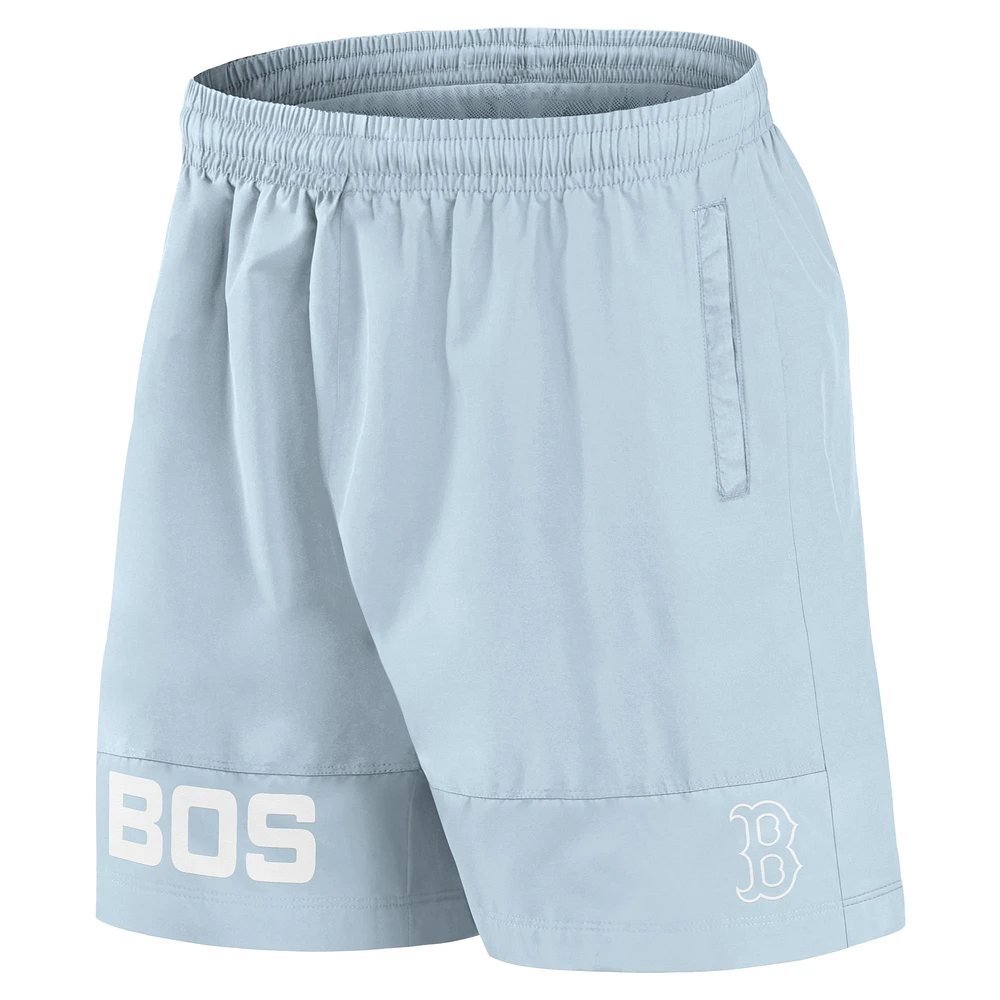 Short de bain bleu clair Fanatics pour homme Boston Red Sox Elements