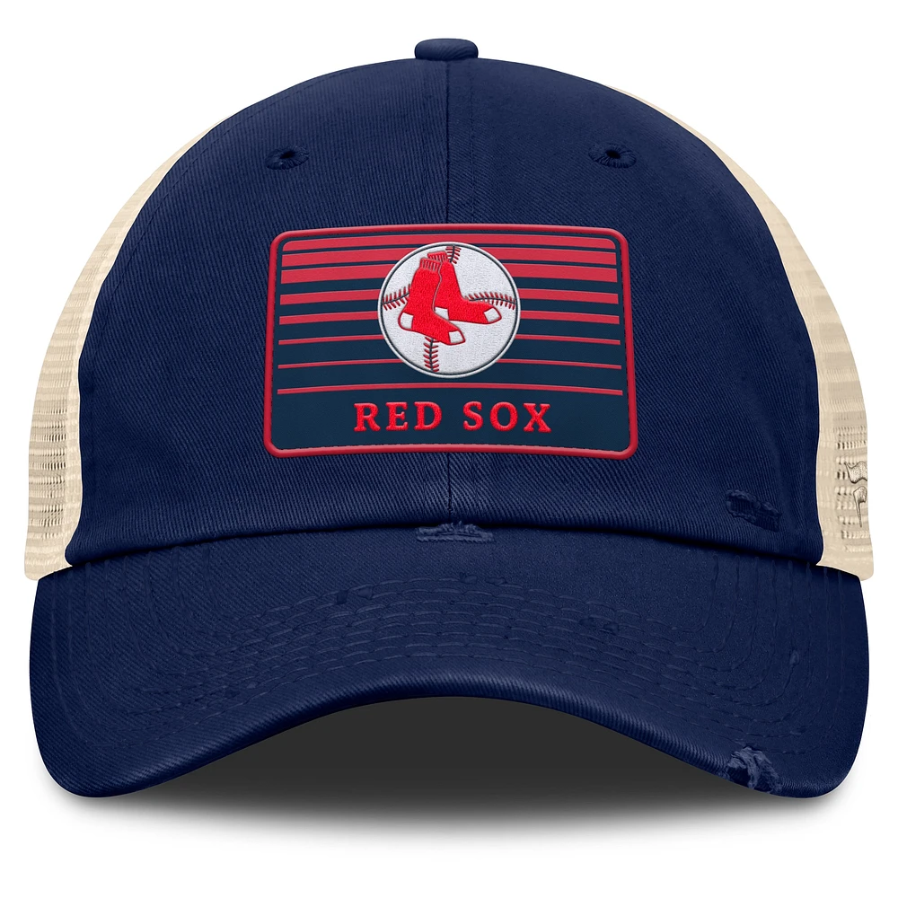 Casquette ajustable en maille Eastbound de la collection Cooperstown des Red Sox de Boston pour homme, bleu marine/naturel