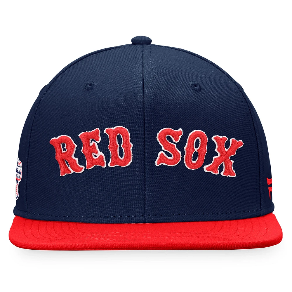 Men's Fanatics Navy/Red Boston Red Sox Fundamental Two-Tone Fitted Hat