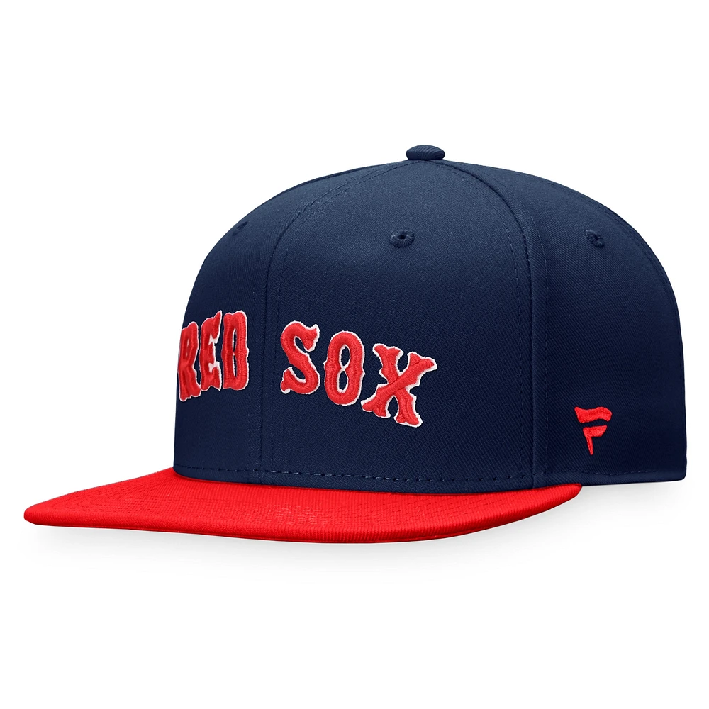 Men's Fanatics Navy/Red Boston Red Sox Fundamental Two-Tone Fitted Hat