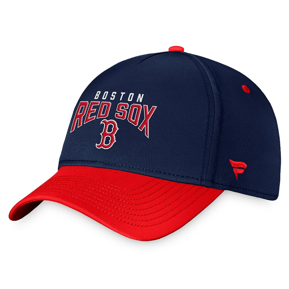 Men's Fanatics  Navy/Red Boston Red Sox Stacked Logo Flex Hat