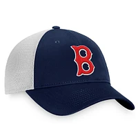 Casquette Snapback Core Trucker Fanatics pour hommes, bleu marine/blanc, Boston Red Sox, collection Cooperstown