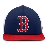 Casquette snapback en mousse fondamentale Boston Red Sox Fanatics pour hommes, bleu marine/blanc