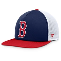 Casquette snapback en mousse fondamentale Boston Red Sox Fanatics pour hommes, bleu marine/blanc