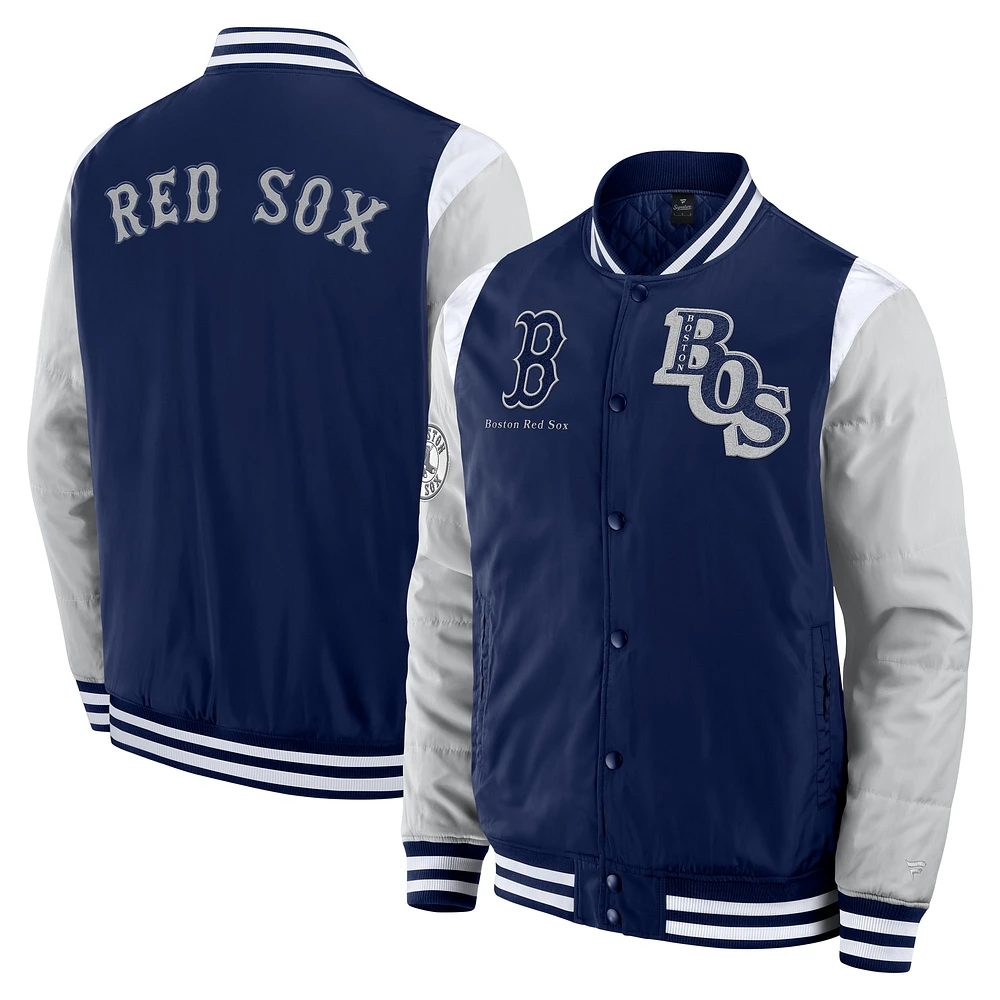 Veste à boutons-pression intégrale Boston Red Sox Elements Elite de Fanatics pour homme, bleu marine