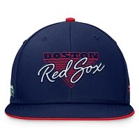 Casquette ajustée Fanatics Navy Boston Red Sox Fundamental Tri-Script pour hommes