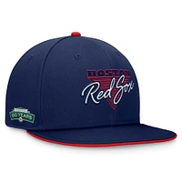 Casquette ajustée Fanatics Navy Boston Red Sox Fundamental Tri-Script pour hommes