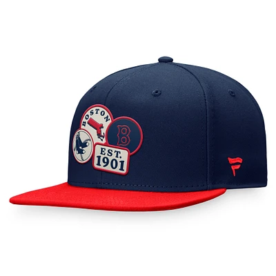 Men's Fanatics Navy Boston Red Sox Heritage Patch Fitted Hat