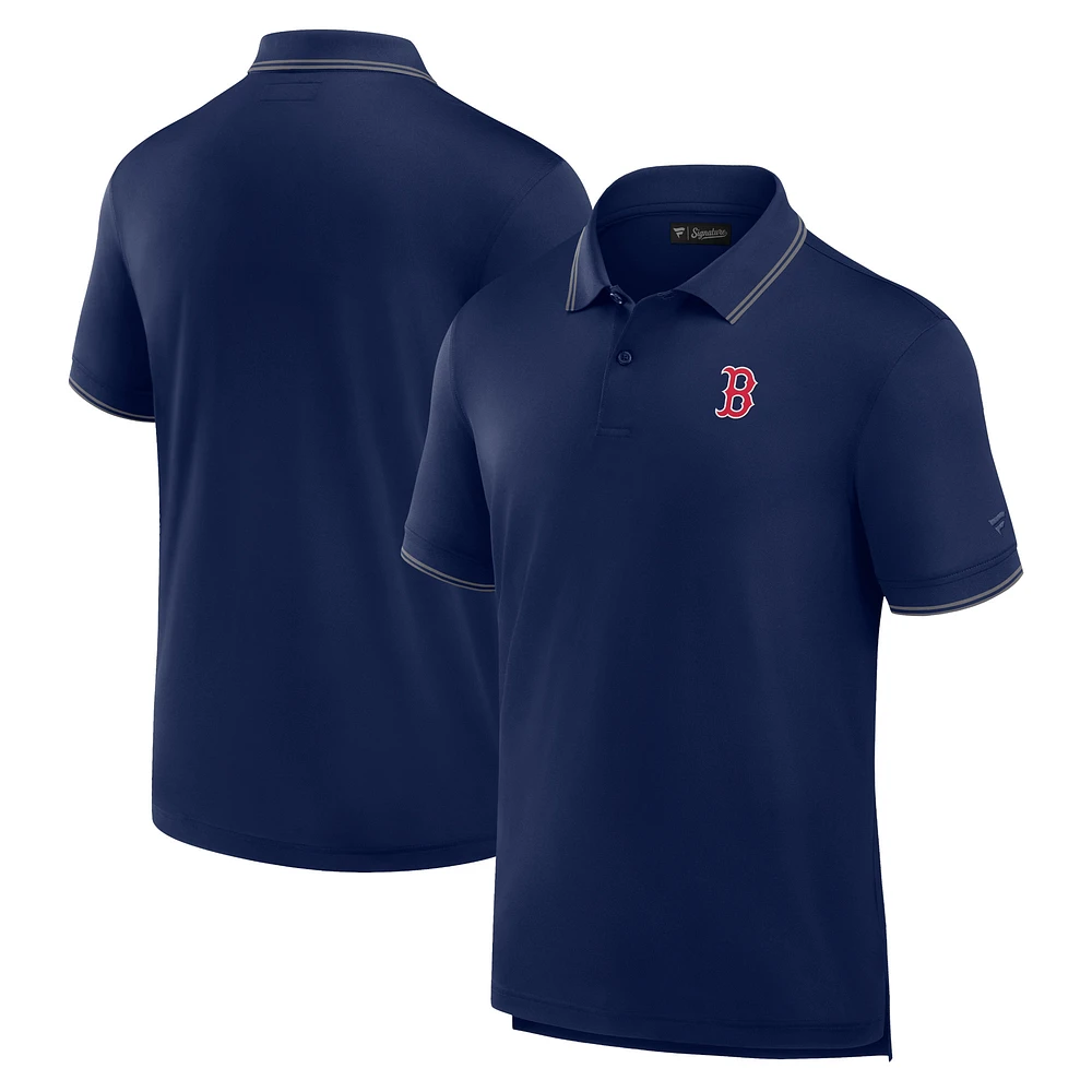 Polo piqué Fanatics pour hommes bleu marine des Red Sox de Boston