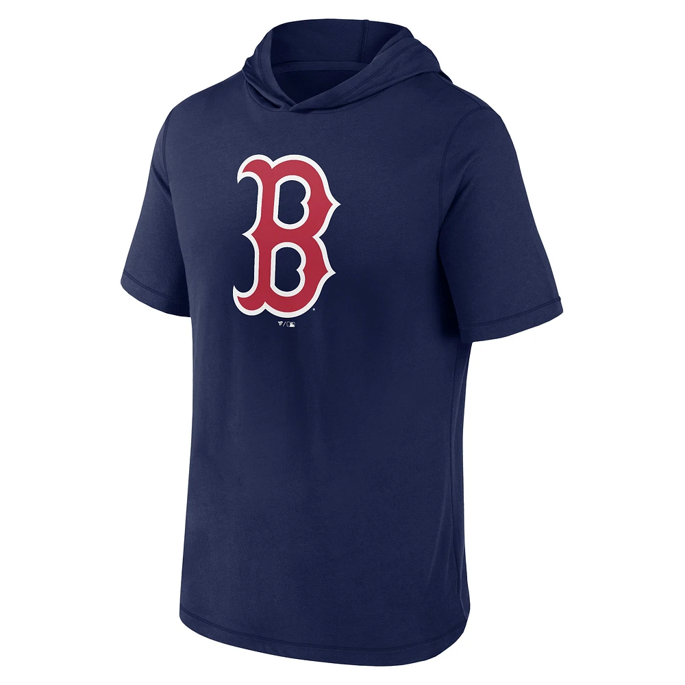 Men's Fanatics Navy Boston Red Sox Short Sleeve Hoodie T-Shirt