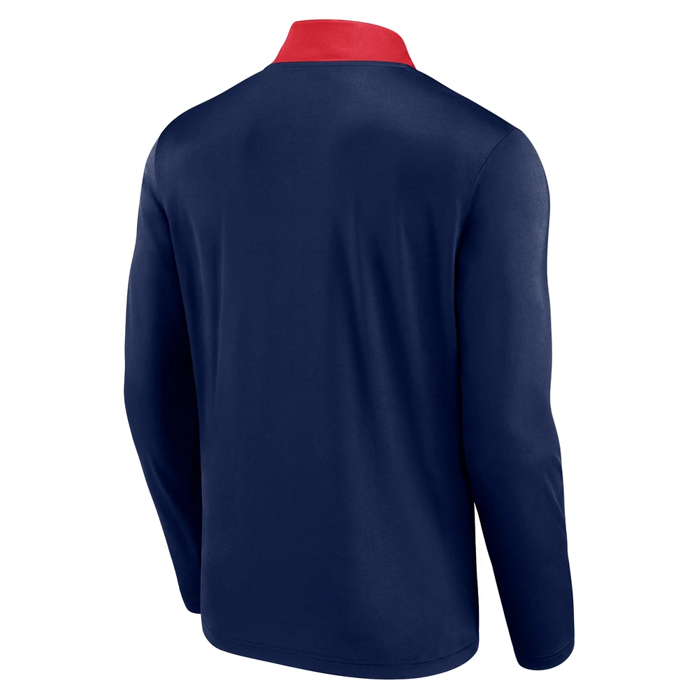 Men's Fanatics Navy Boston Red Sox Unstoppable Quarter-Zip Top