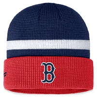 Bonnet en tricot à revers gaufré Fanatics Navy Boston Red Sox pour hommes