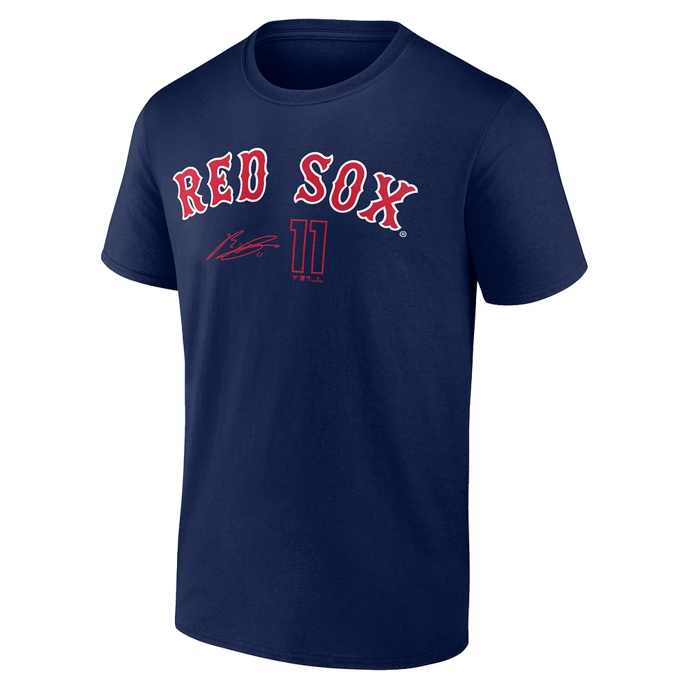 T-shirt avec nom et numéro du joueur des Red Sox de Boston marque fanatiques Rafael Devers pour hommes