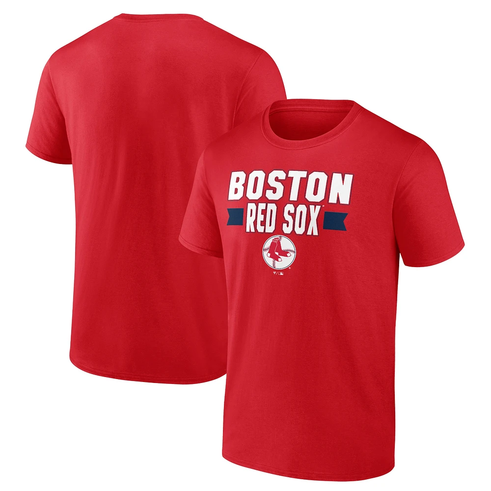 T-shirt rouge Fanatics pour hommes des Red Sox de Boston Close Victory