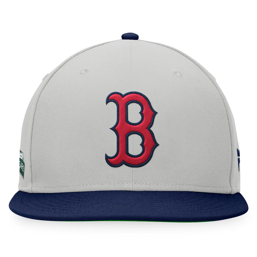 Men's Fanatics Tan/Navy Boston Red Sox Glory Days Two-Tone Snapback Hat