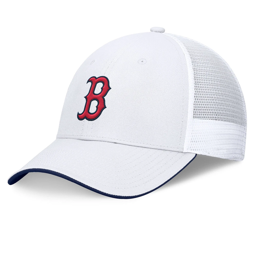 Men's Fanatics White Boston Red Sox Front Office Meshback Structured Adjustable Hat