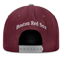 Casquette snapback du Front Office des Boston Red Sox Fanatics Wine pour hommes