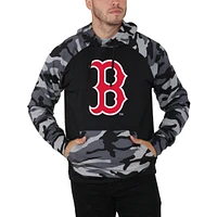 Sweat à capuche raglan FOCO Red Sox de Boston noir pour homme