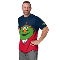 T-shirt FOCO bleu marine/rouge pour homme avec grand logo des Red Sox de Boston