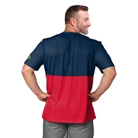 T-shirt FOCO bleu marine/rouge pour homme avec grand logo des Red Sox de Boston