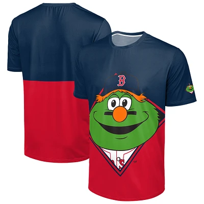 T-shirt FOCO bleu marine/rouge pour homme avec grand logo des Red Sox de Boston