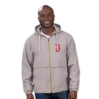 Men's G-III Sports by Carl Banks  Gray Boston Red Sox Full-Zip Rain Jacket