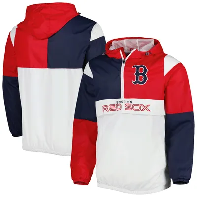 Boston Red Sox G-III Sports by Carl Banks Fair Catch Half-Zip Hoodie - Red/Navy