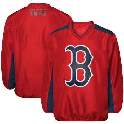 Boston Red Sox G-III Sports by Carl Banks High Heat V-Neck Pullover Jacket  - Navy/Red