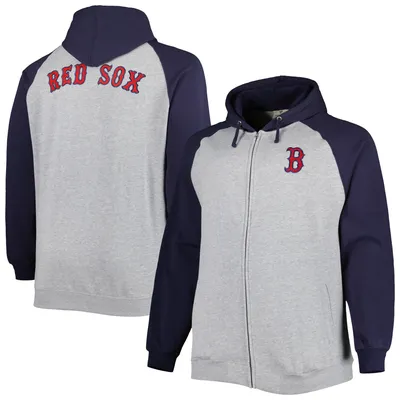 Men's Mitchell & Ness Navy Boston Red Sox Cooperstown Collection Washed  Fleece Pullover Short Sleeve Hoodie