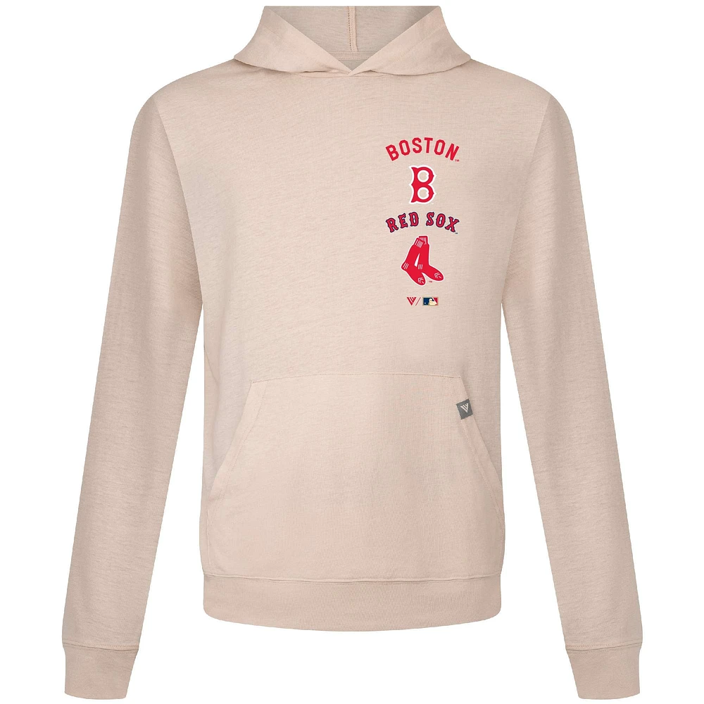 Men's Levelwear Cream Boston Red Sox Base Line Pullover Hoodie