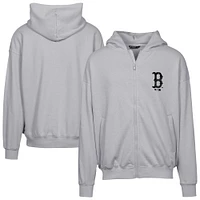 Men's Levelwear  Gray Boston Red Sox Oversized Uphill Digital Camo Full-Zip Hoodie