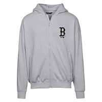 Men's Levelwear  Gray Boston Red Sox Oversized Uphill Digital Camo Full-Zip Hoodie