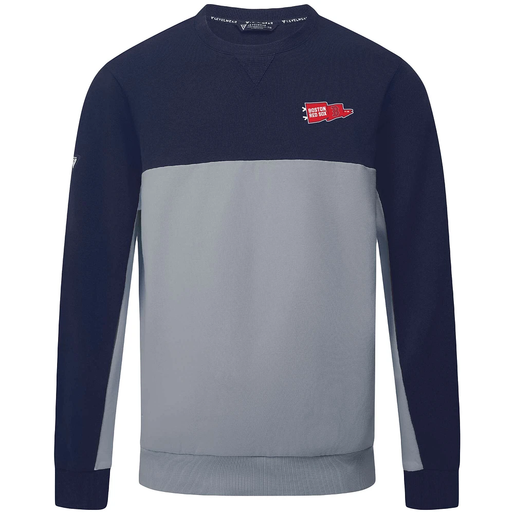 Men's Levelwear Navy/Gray Boston Red Sox Legacy Rafters Pullover Sweatshirt