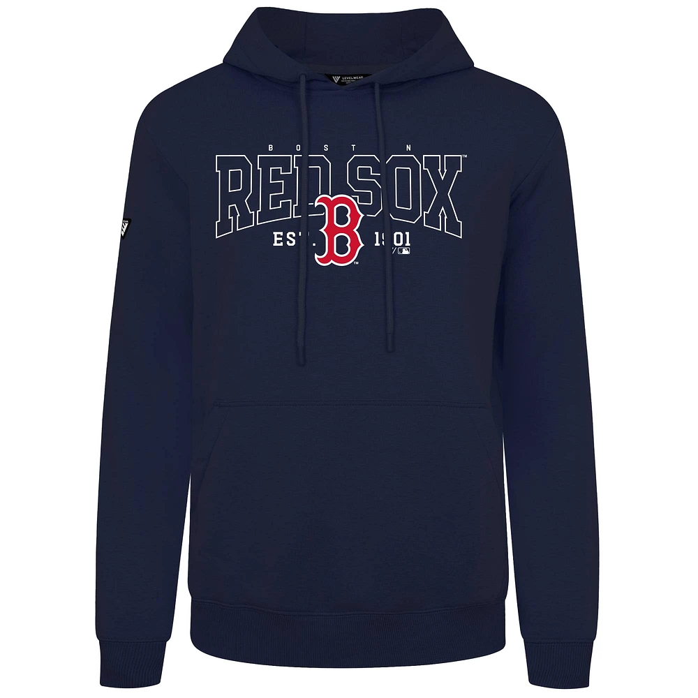 Sweat à capuche bleu marine pour homme Levelwear Boston Red Sox Accolade Podium Textbook
