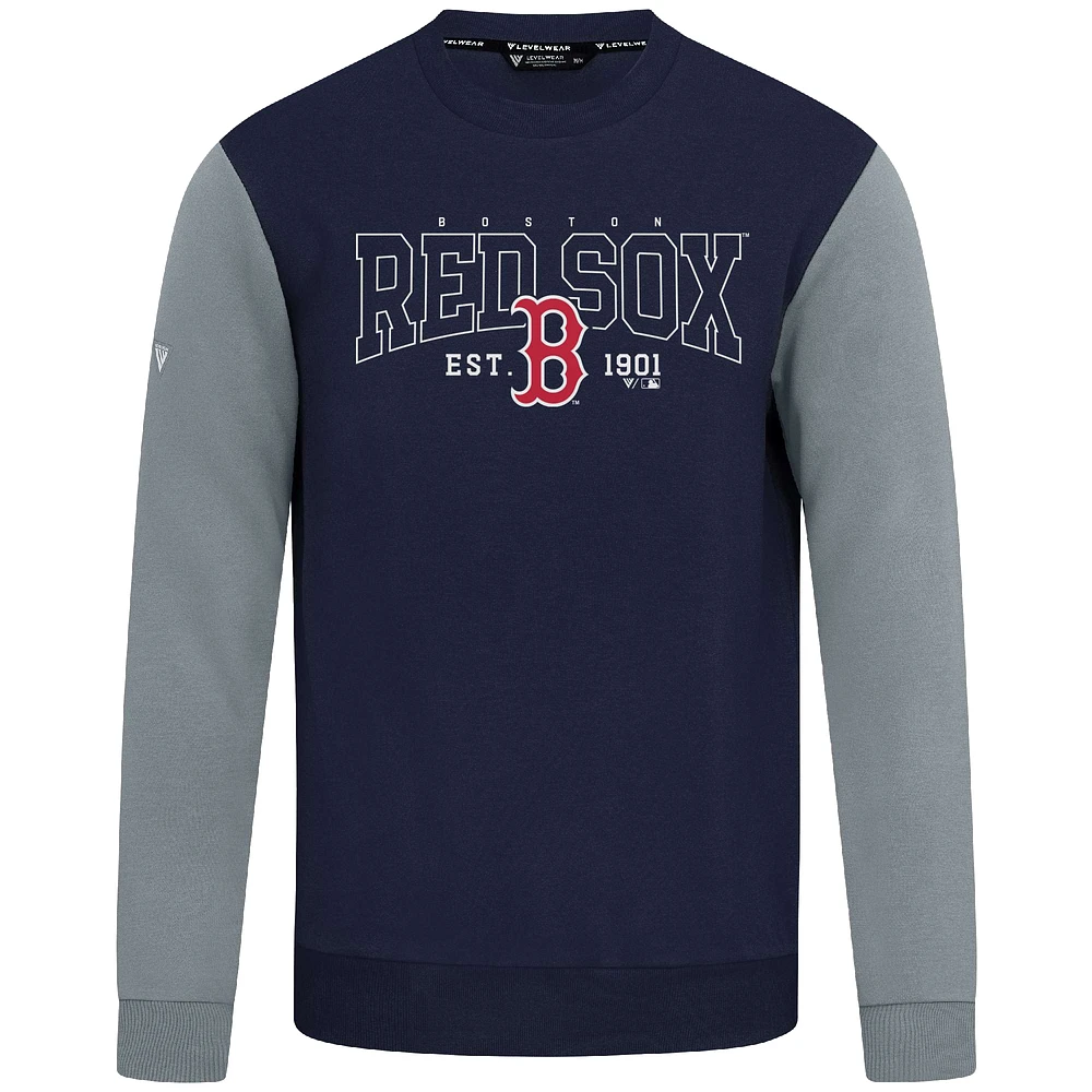 Men's Levelwear Navy Boston Red Sox Accolade Ultimate Textbook Pullover Sweatshirt