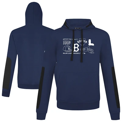 Men's Levelwear  Navy Boston Red Sox Cooperstown Collection Bombay Campaign Pullover Hoodie