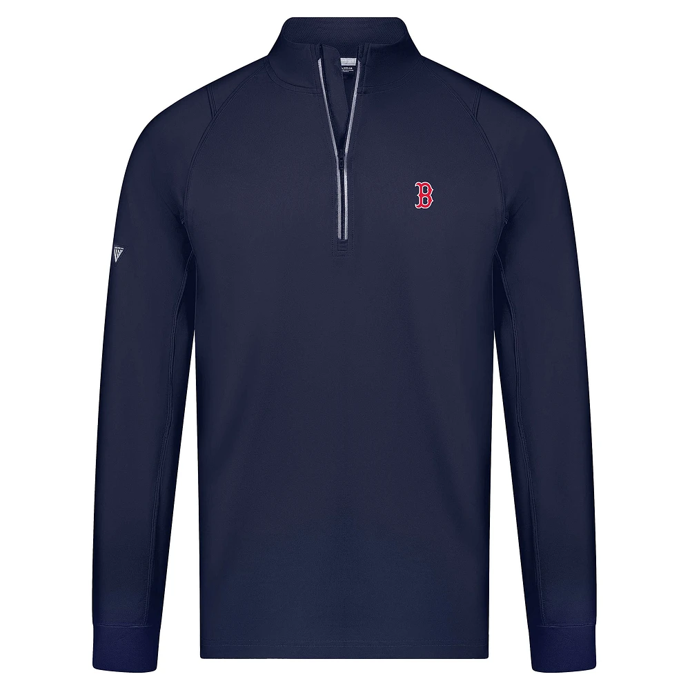 Men's Levelwear Navy Boston Red Sox Theory Insignia 2.0 Quarter-Zip Pullover Top