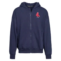 Men's Levelwear  Navy Boston Red Sox Uphill City Core Logo Full-Zip Hoodie