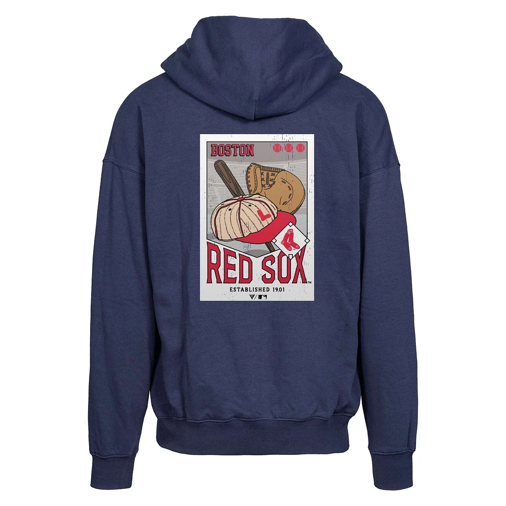 Men's Levelwear  Navy Boston Red Sox Uphill City Core Logo Full-Zip Hoodie
