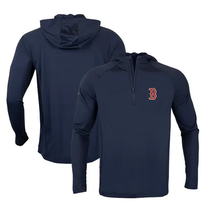 Boston Red Sox Levelwear Zander Insignia Core Quarter-Zip Pullover Hoodie - Navy