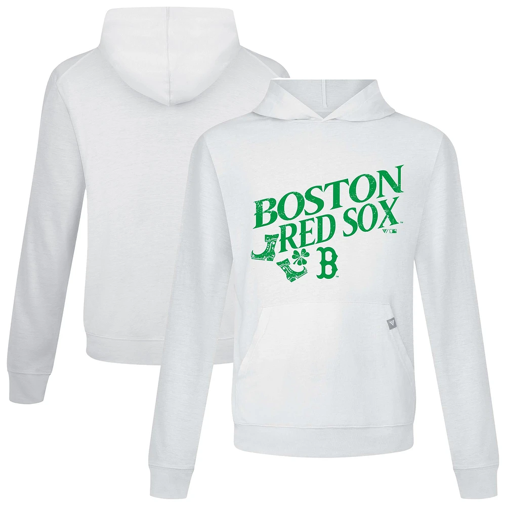 Sweat à capuche blanc pour homme Boston Red Sox St. Patrick's Day Relay Boots Levelwear