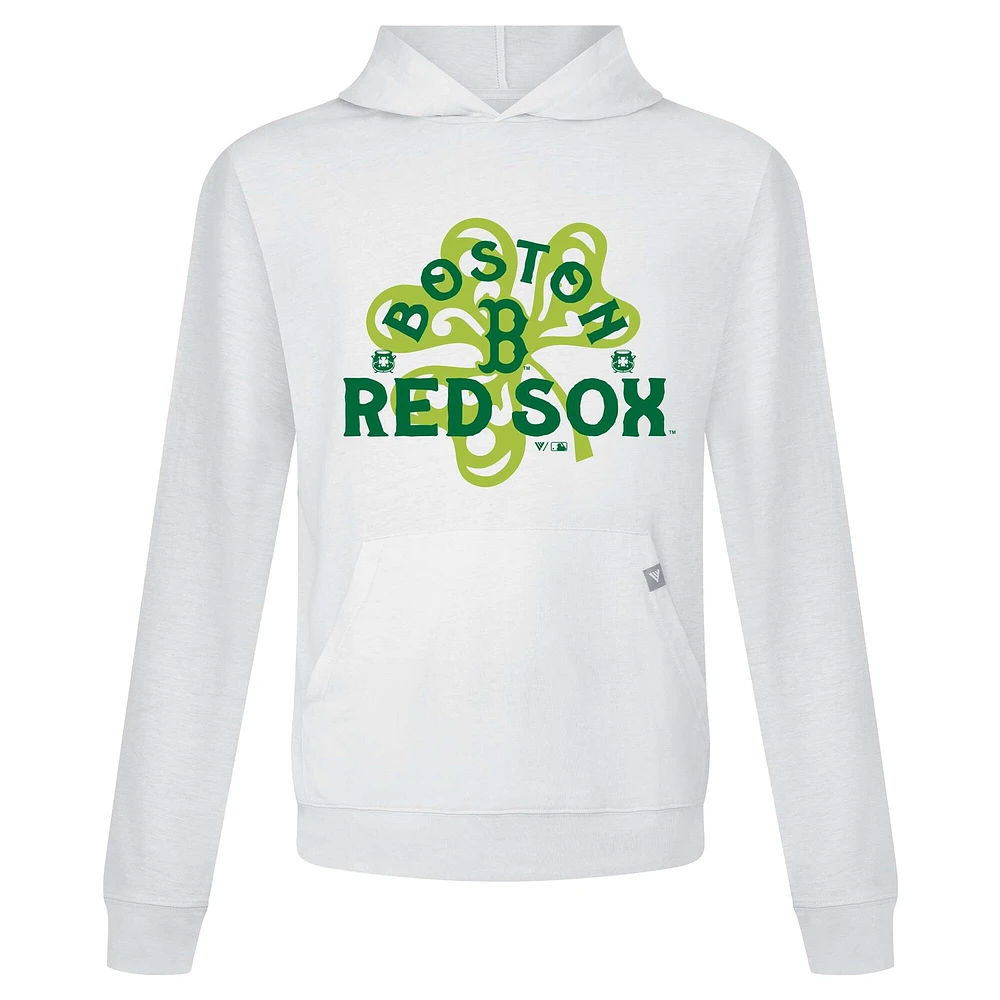 Sweat à capuche blanc pour homme Boston Red Sox St. Patrick's Day Relay Shamrock