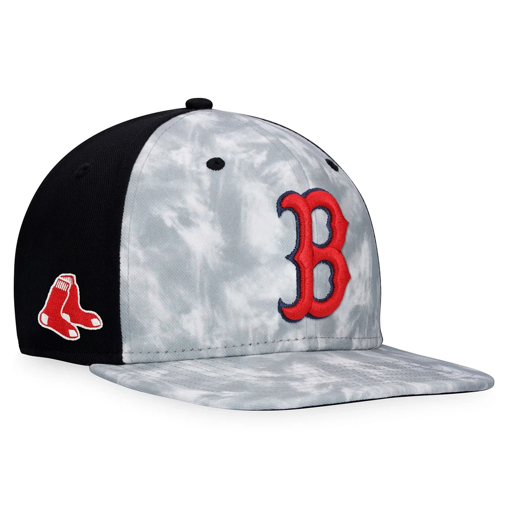 Casquette Snapback Majestic Grey Boston Red Sox Smoke Dye pour homme