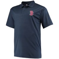 Men's Majestic Navy Boston Red Sox Big & Tall Alternate Logo Solid Birdseye Polo