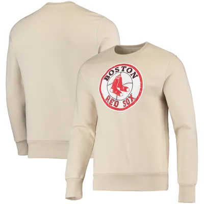 Boston Red Sox Majestic Threads Fleece Pullover Sweatshirt - Oatmeal