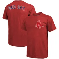 Majestic Threads Red Boston Sox T-shirt à trois mélanges avec logo rétro pour homme