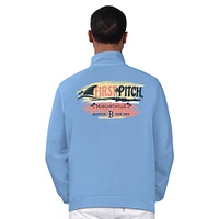 Men's Margaritaville Light Blue Boston Red Sox First Pitch Quarter-Zip Pullover Top