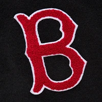 Men's Mitchell & Ness Black Boston Red Sox Blackout Collection Full-Snap Varsity Jacket