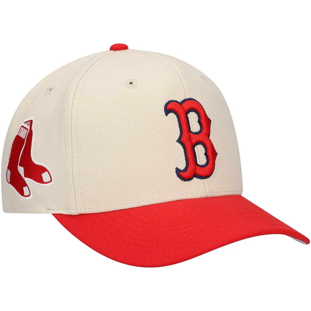 Men's Mitchell & Ness Cream Boston Red Sox Pro Crown Adjustable Hat