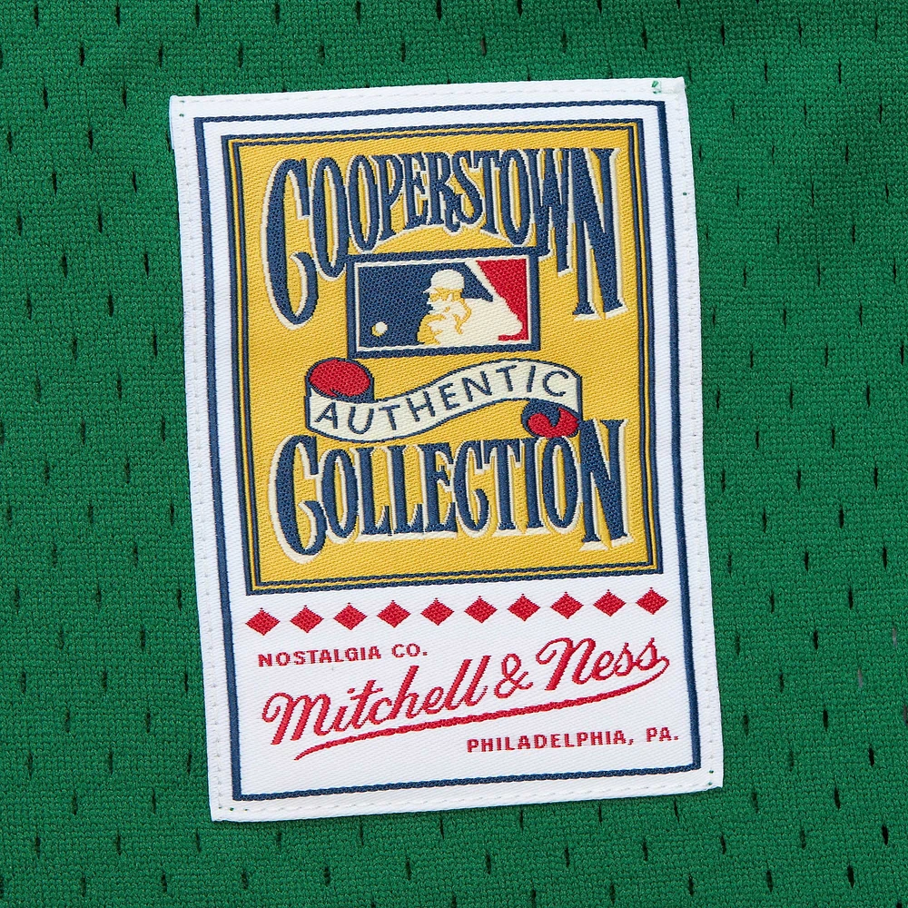 Mitchell & Ness David Ortiz Kelly vert Boston Red Sox Cooperstown Collection maillot d'entraînement au bâton en maille pour hommes